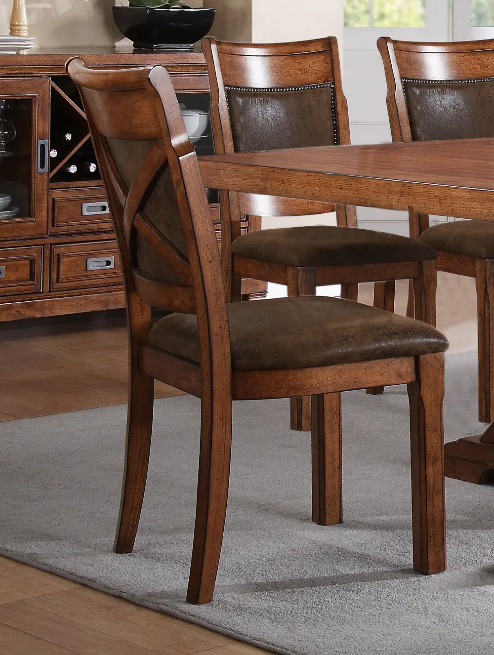 Caramel Brown Dining Room Chair-1