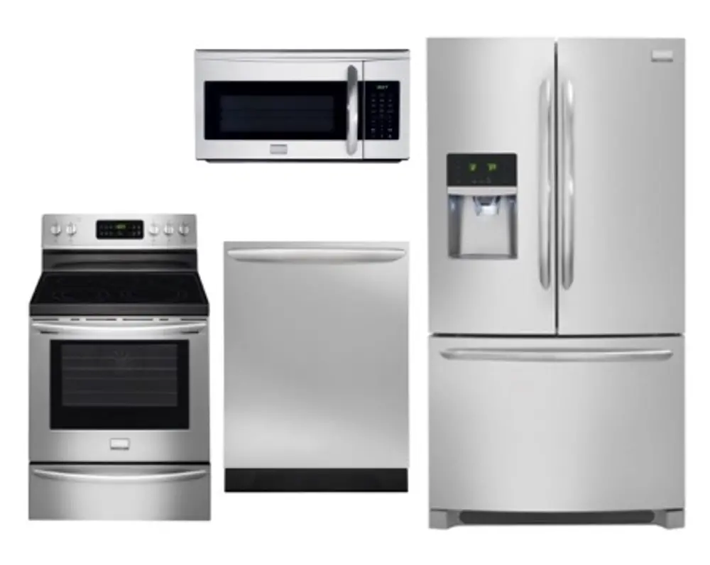 SS-4PC-3DR-ELE-PKG Frigidaire Stainless Steel 4 Piece Kitchen Appliance Package-1