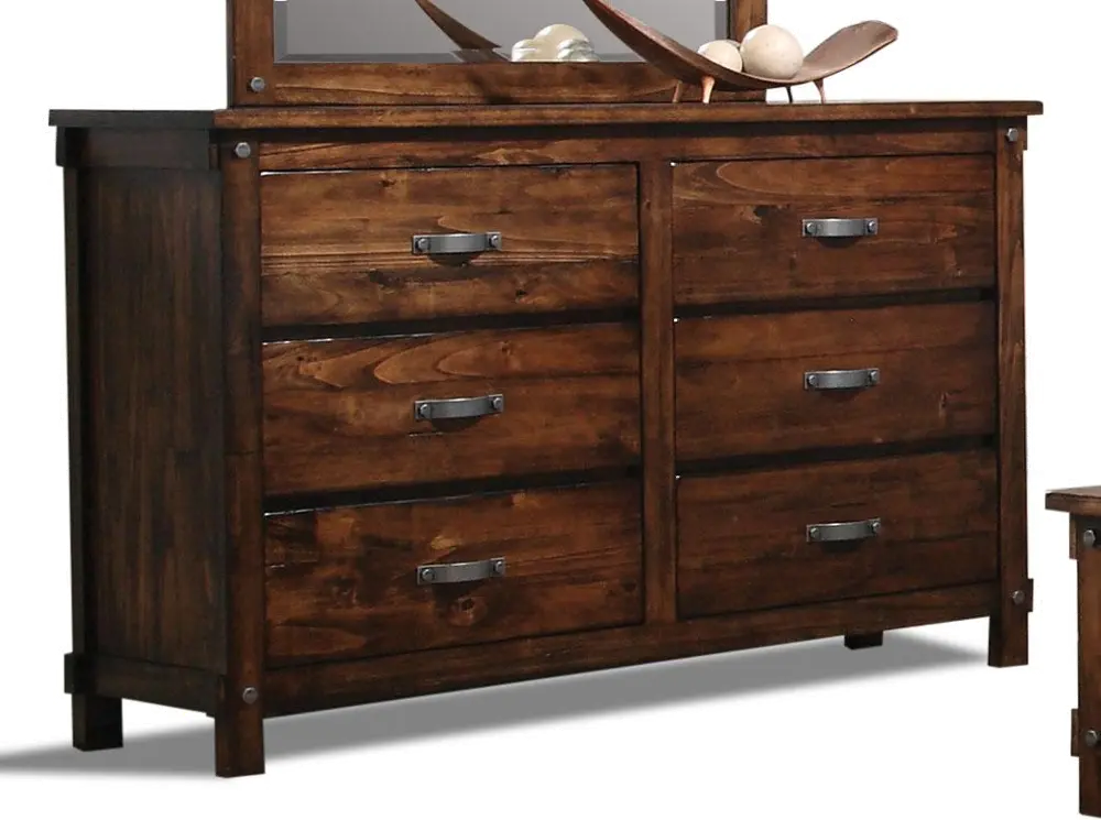 Jessie Rustic Brown 6-Drawer Dresser-1
