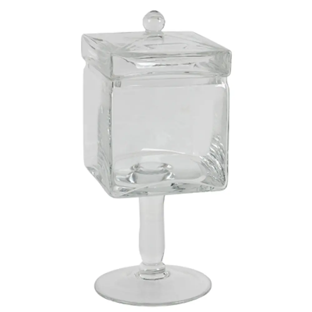 Small Square Glass Jar-1