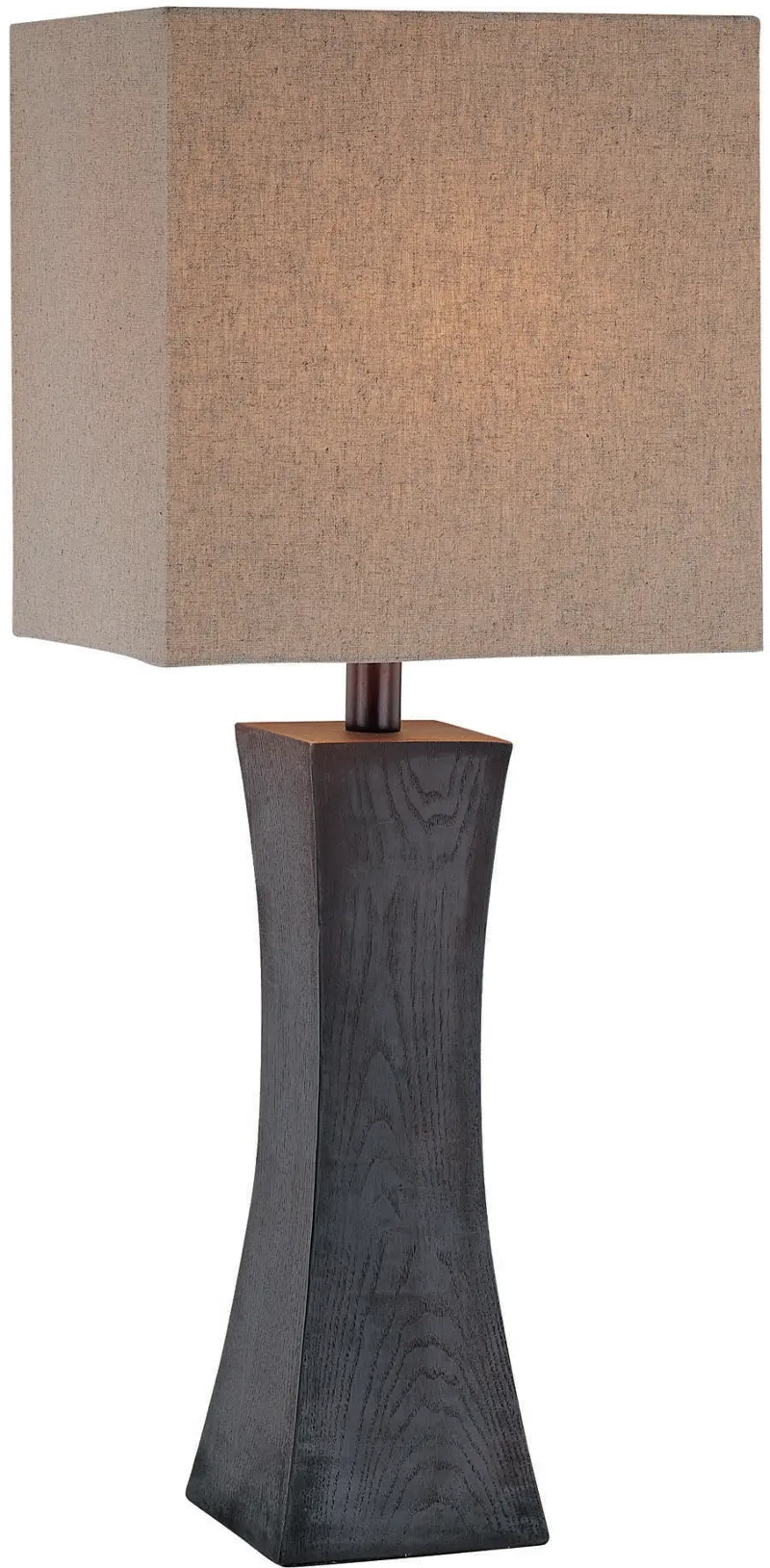 Dark Brown Walnut Wood Like Base Table, Walnut Wooden Table Lamps