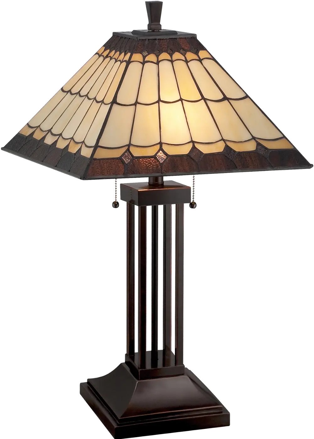 Dark Bronze Tiffany Table Lamp-1