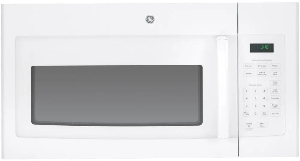 JVM3160DFWW GE Over the Range Microwave - 1.6 cu. ft. White-1
