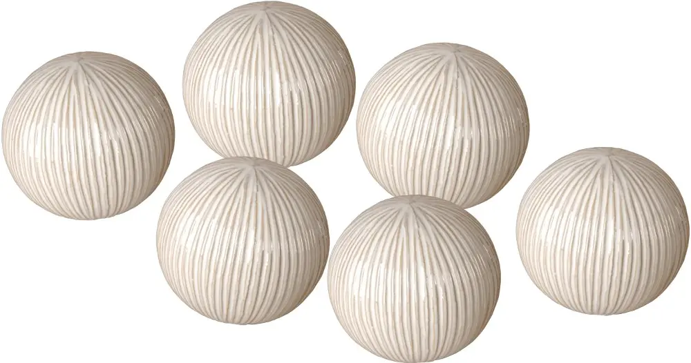 4 Inch White Textured Ball-1