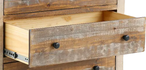 Reclaimed 4 Drawer Chest with Silver Cup Handles