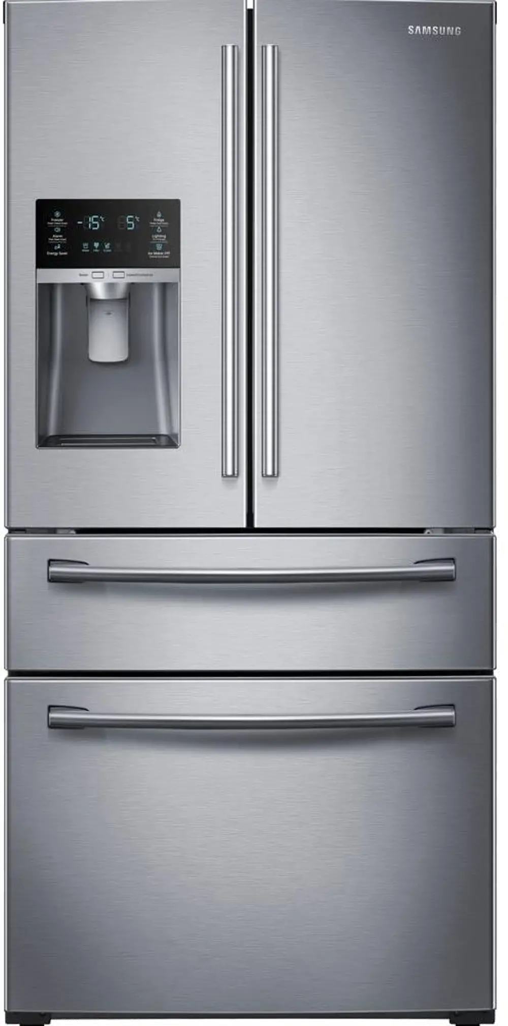 RF28HMEDBSR Samsung 28.15 cu. ft. 4 Door French Door Refrigerator with FlexZone Drawer - 36 Inch Stainless Steel-1