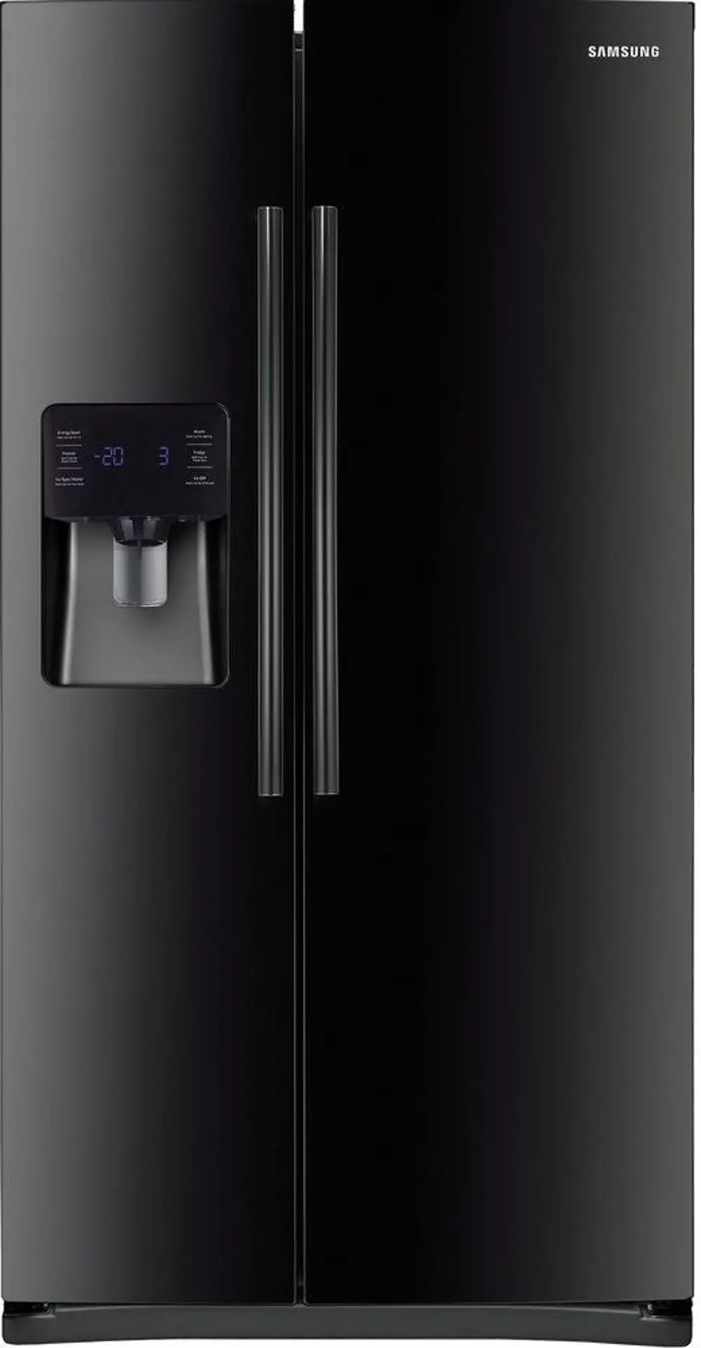 RS25H5111BC Samsung Black Side-by-Side Refrigerator - 36 Inch-1