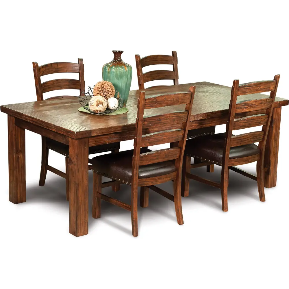 Brown Mission 5 Piece Dining Room Set - Chambers Creek-1