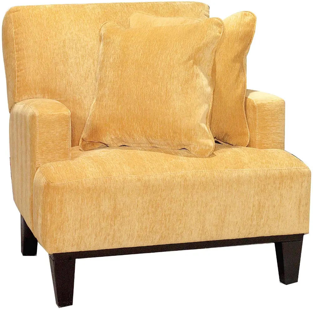 401-57 37 Inch Yellow Upholstered Accent Chair-1