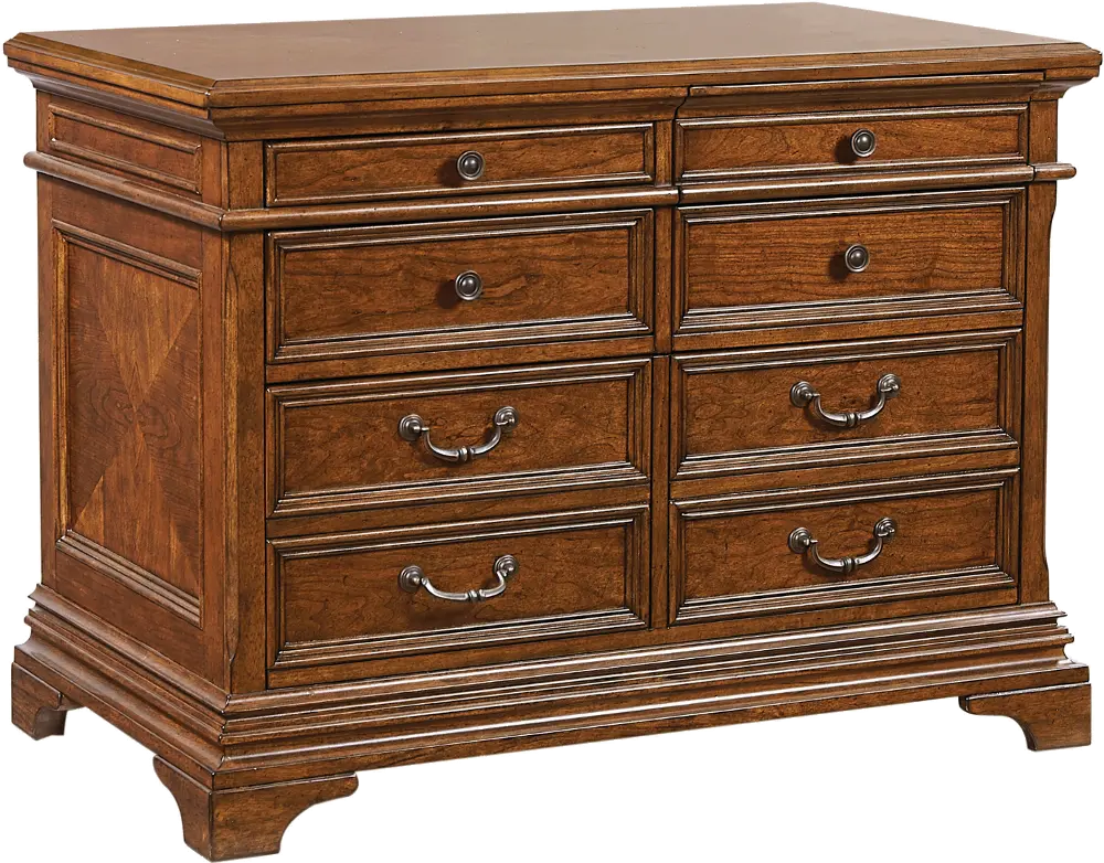Cherry Brown Lateral File Cabinet - Hawthorne-1