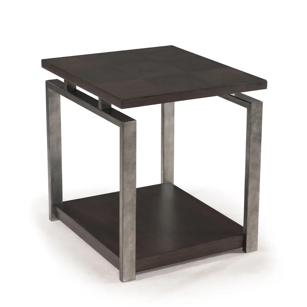 Contemporary Sleek Black End Table - Alton-1