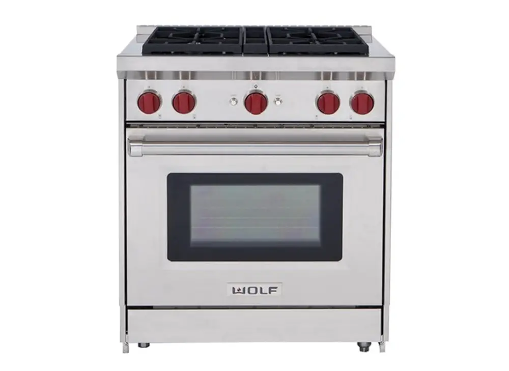 GR304-OLD Wolf Stainless Steel 30 Inch Natural Gas Range-1