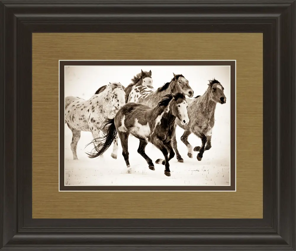 Painted Horses Framed Wall Art-1