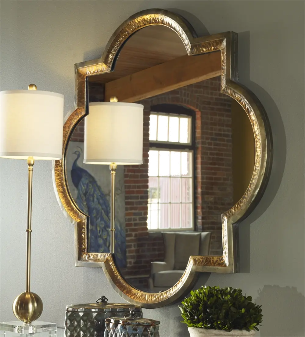 Gold and Silver 40 x 40 Wall Mirror-1