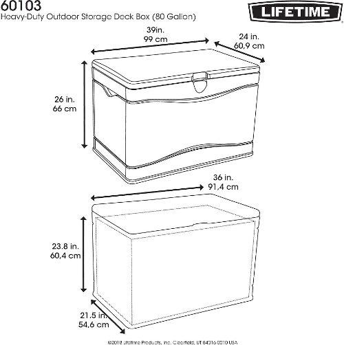 Buy Lifetime 80-Gallon Outdoor Storage Box at S&S Worldwide