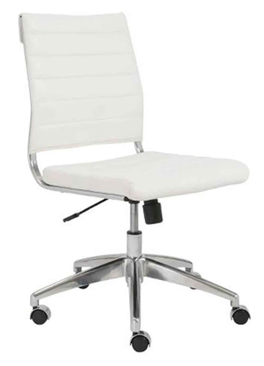 White Low-Back Office Chair - Axel -1