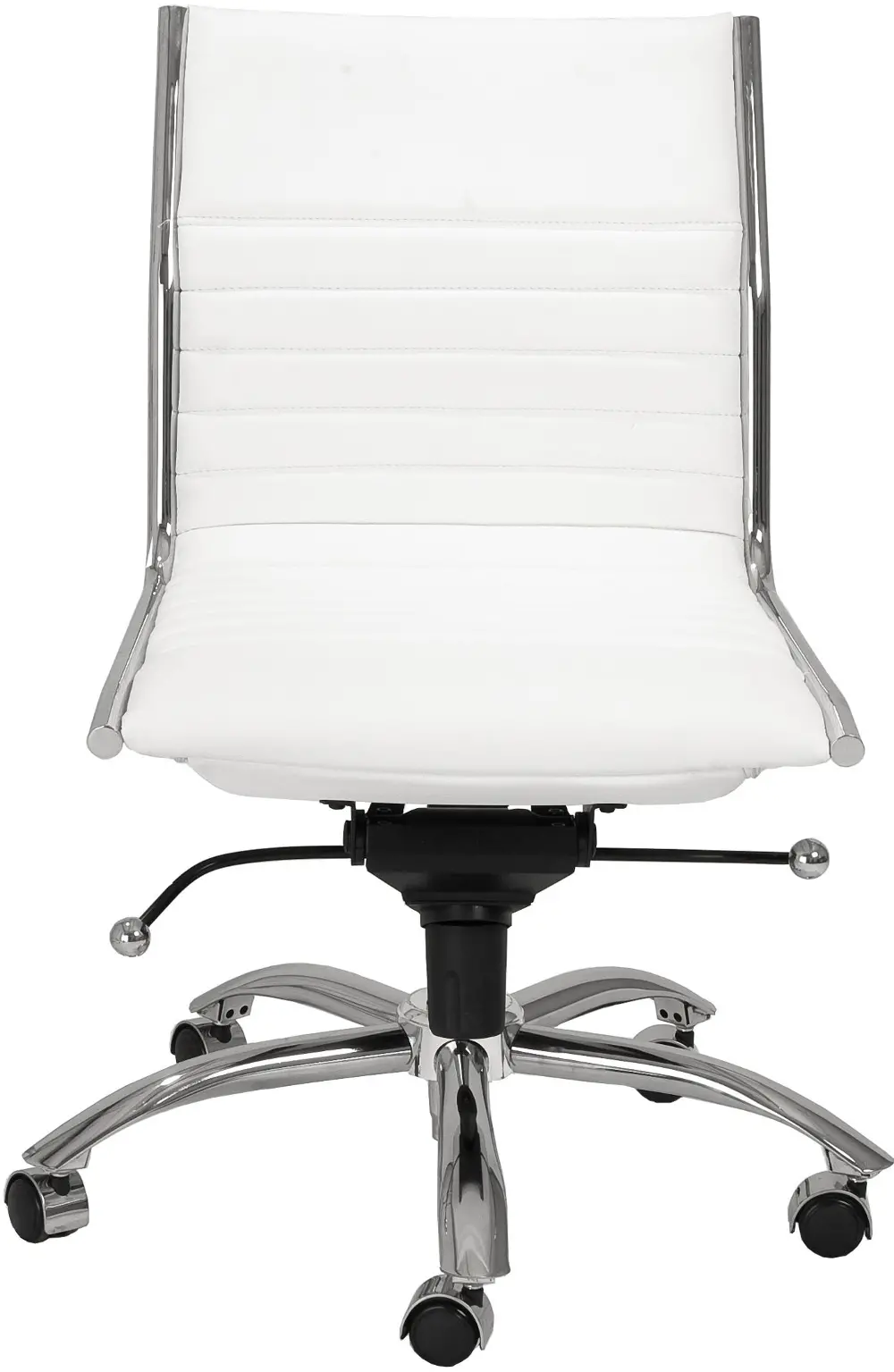 White Low-Back Office Chair - Dirk-1