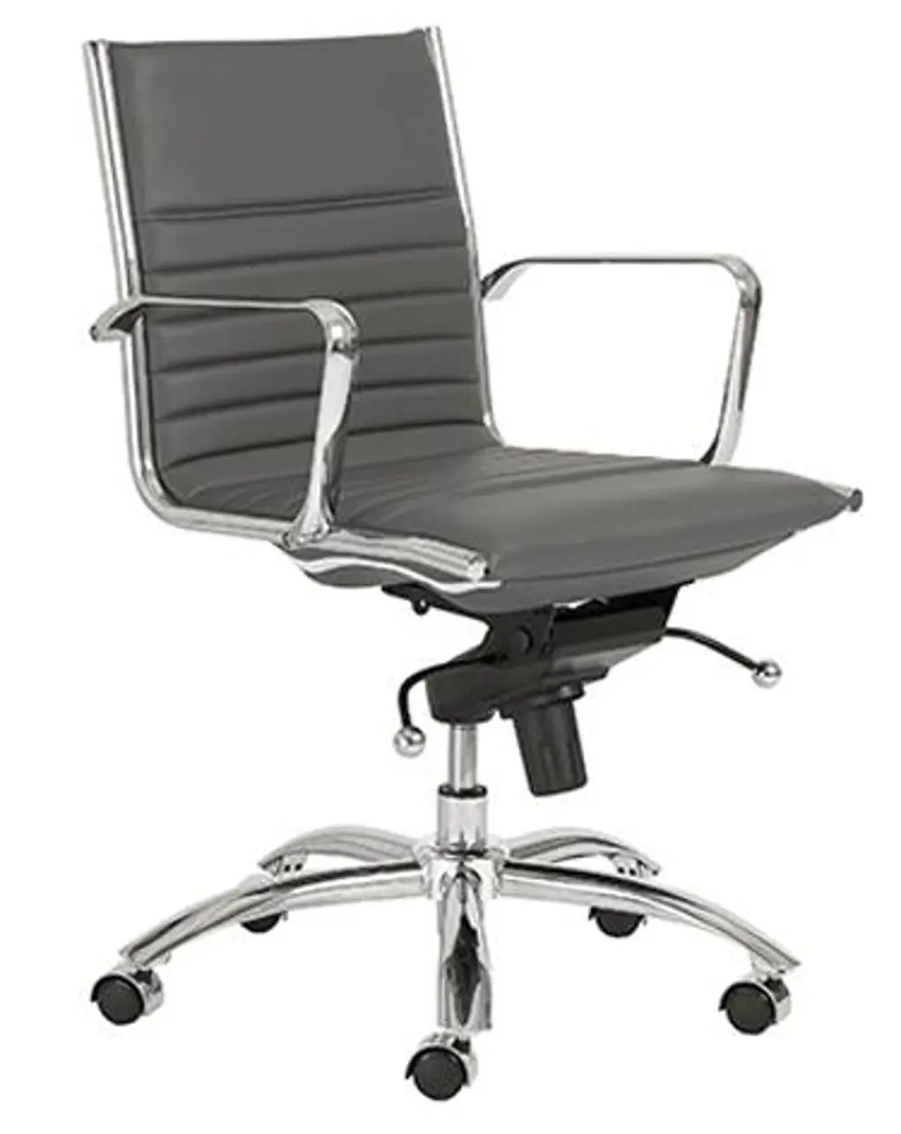 Gray Low-Back Office Chair - Dirk -1