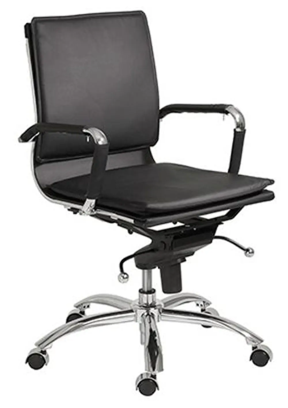 Black Low-Back Office Chair - Gunar -1