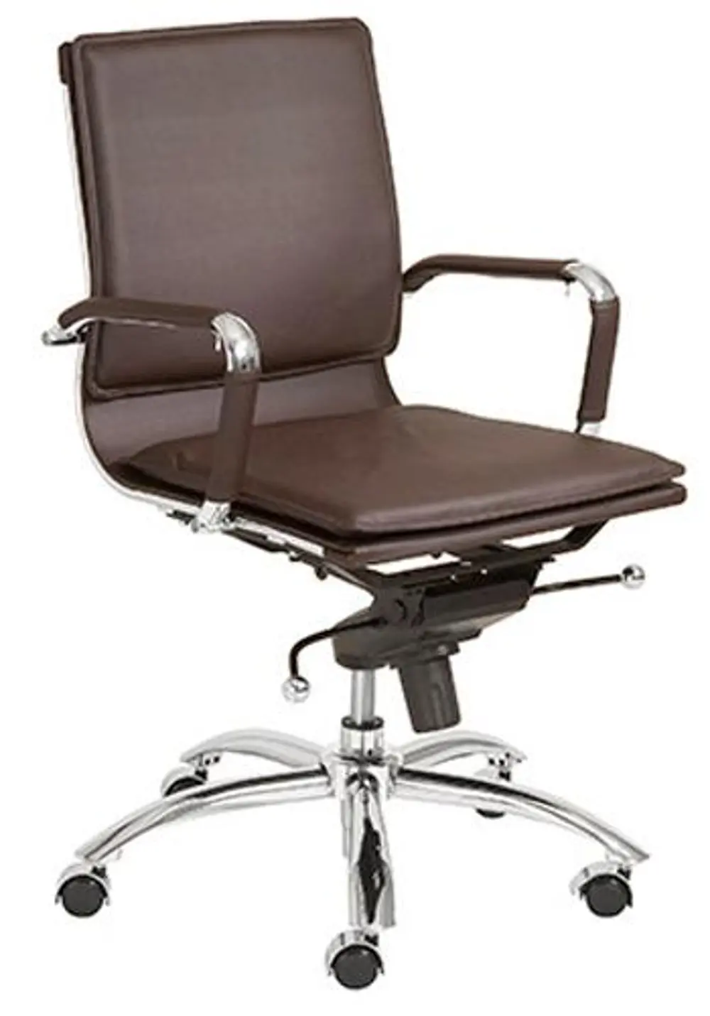 Brown Low-Back Office Chair - Gunar -1