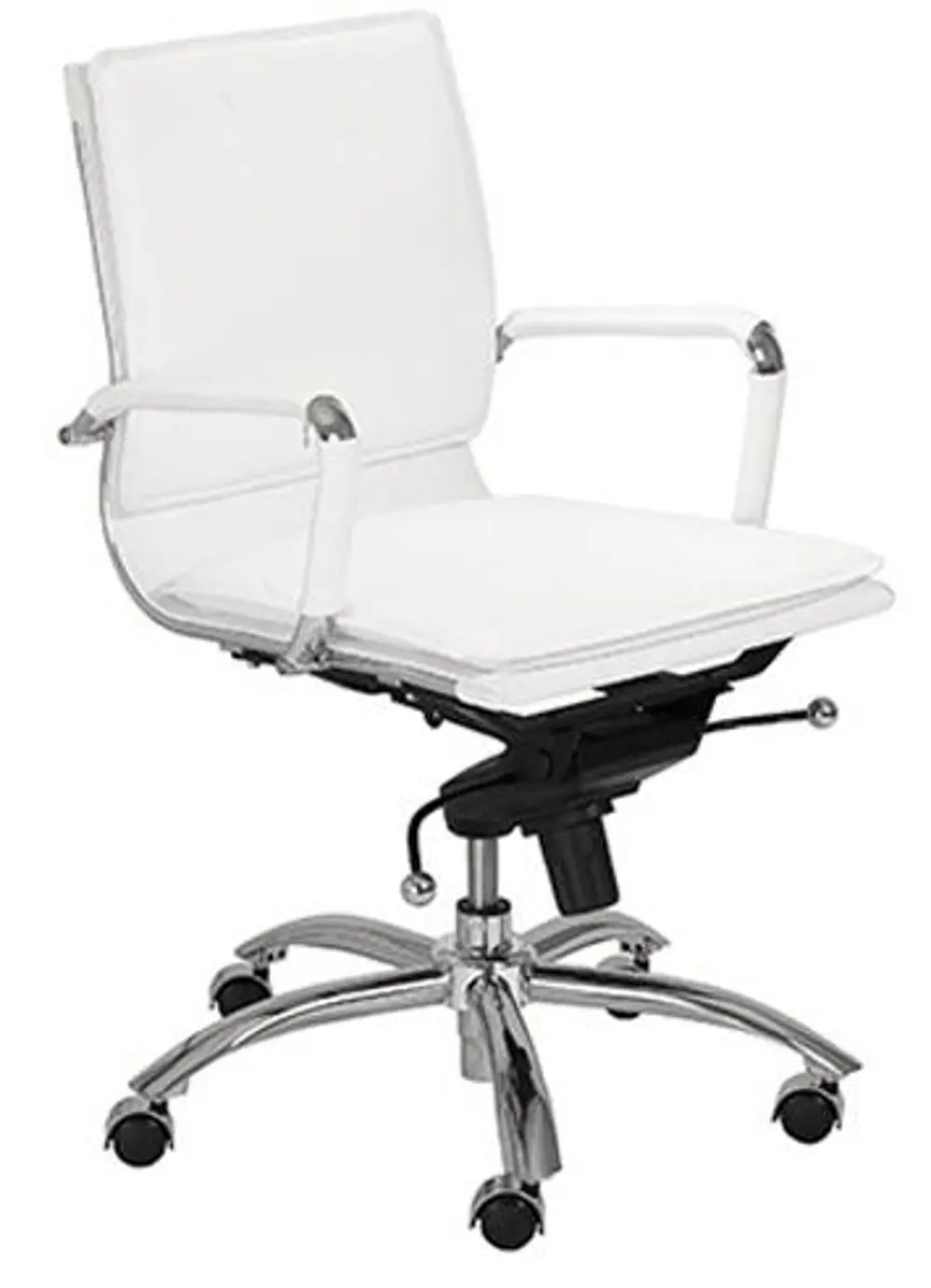 White Low-Back Office Chair - Gunar-1