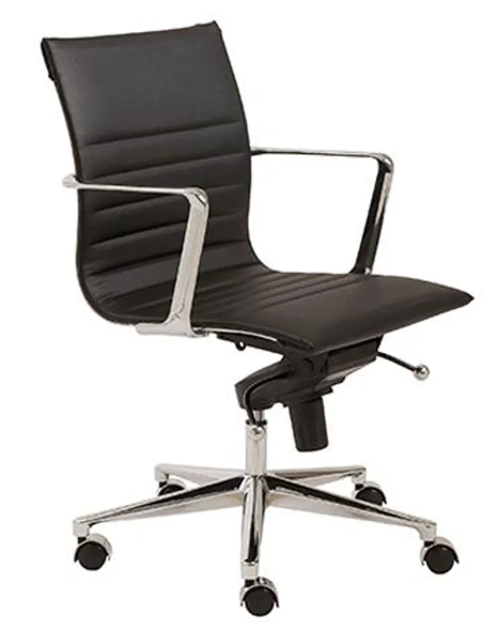 Black Low-Back Office Chair - Kyler -1