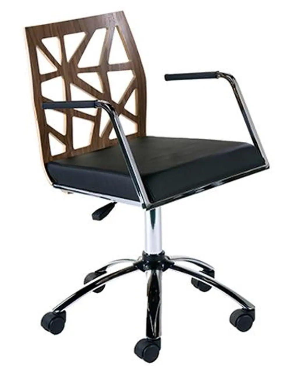 Walnut and Black Office Chair - Sophia-1