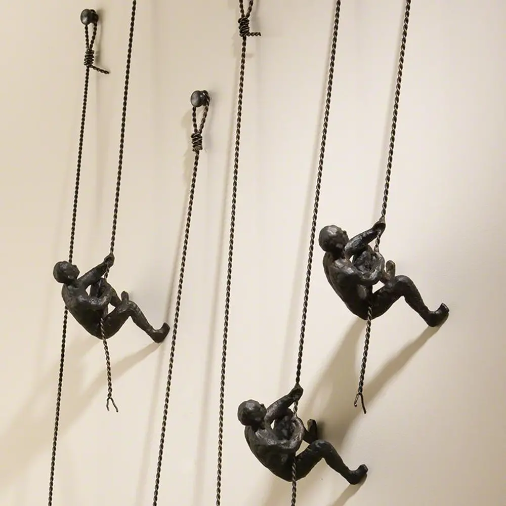 Assorted Bronze Climbing Man Wall Mount-1