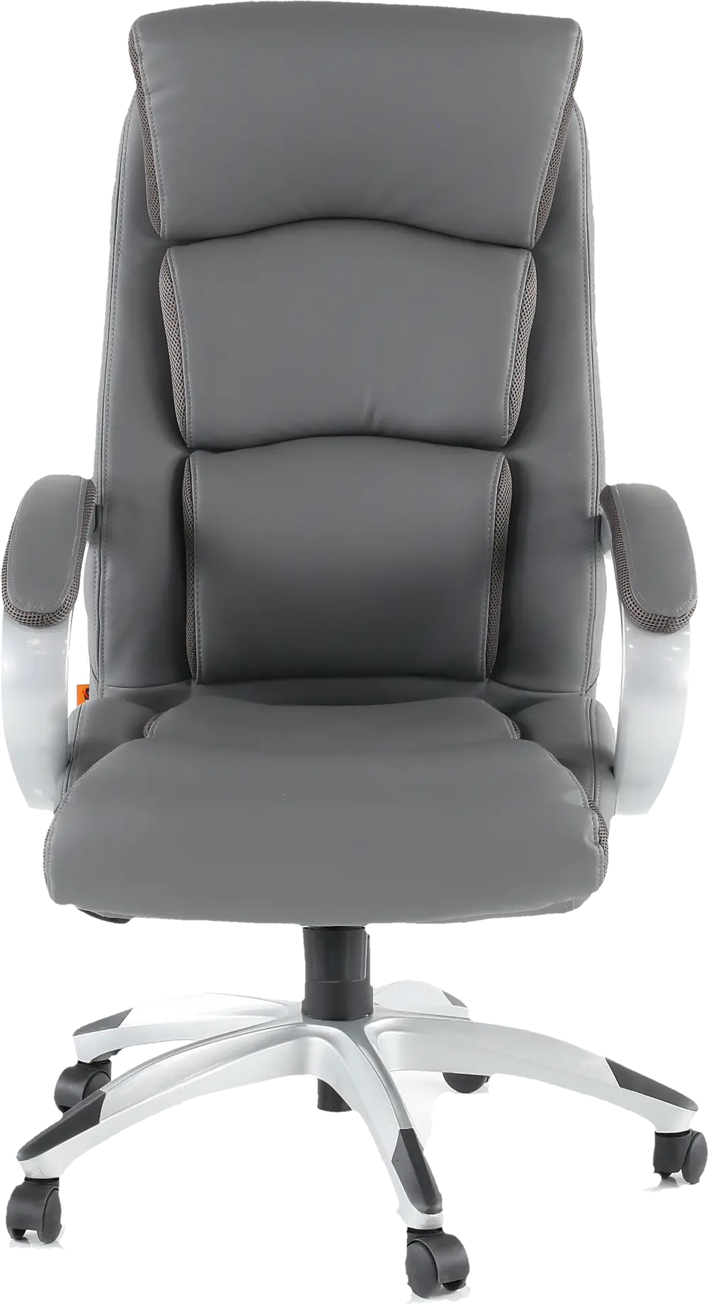 Gray LeatherPlus Executive Office Chair-1