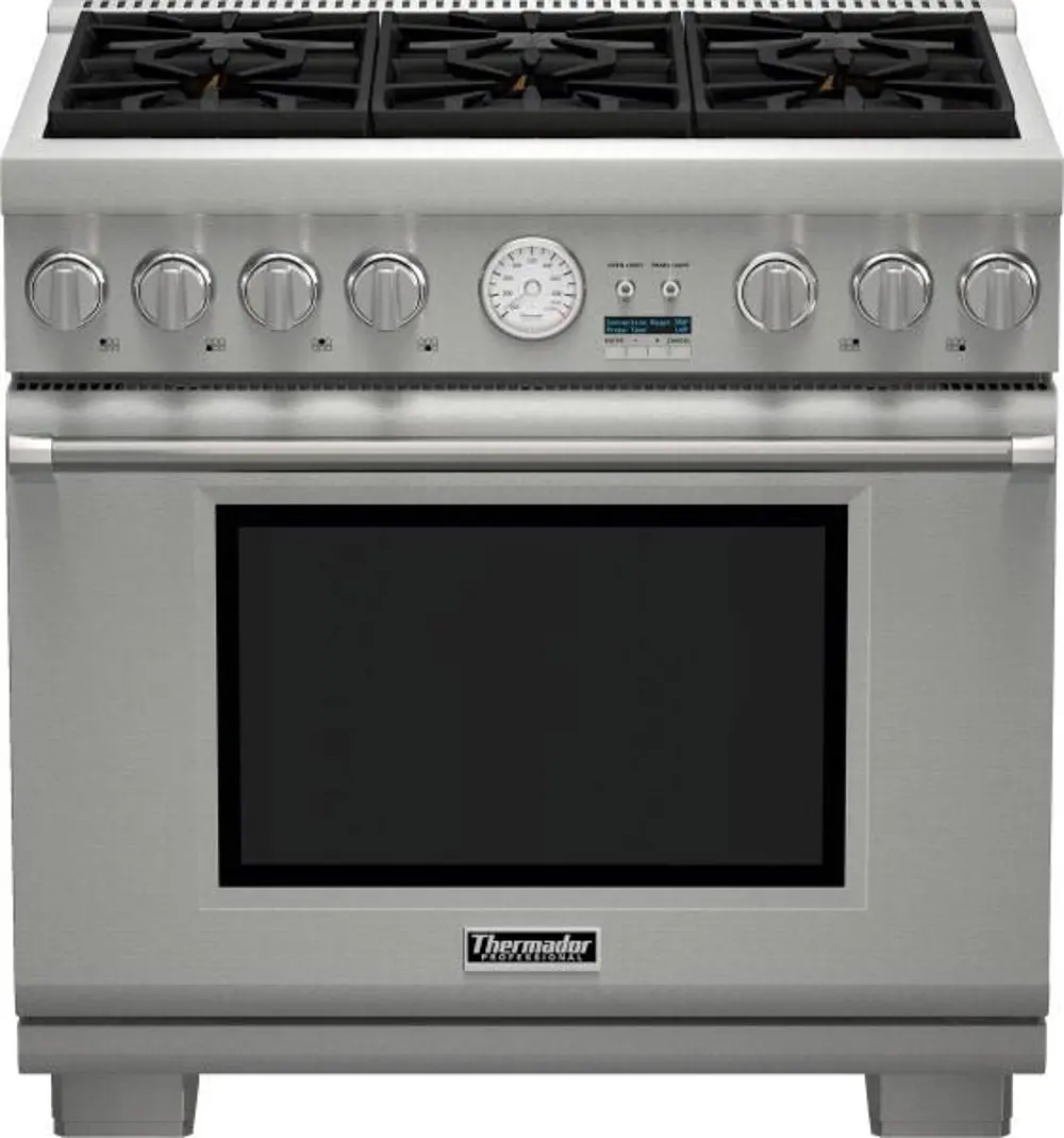 PRG366JG Thermador 36 Inch Stainless Steel 5.7 cu. ft. Professional Grade Gas Range-1