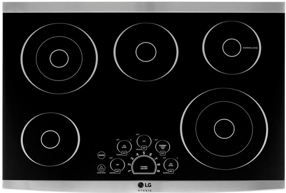 LG Studio 30 Inch Smoothtop Electric Cooktop - Stainless Steel