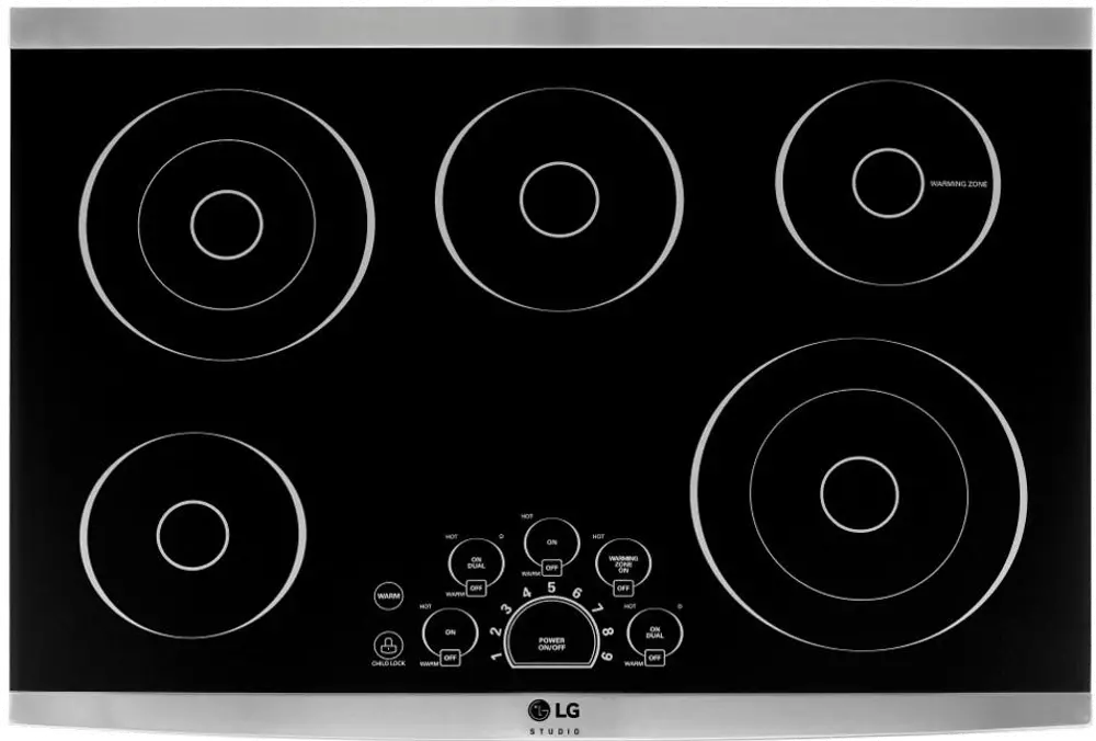 LSCE305ST LG Studio 30 Inch Smoothtop Electric Cooktop - Stainless Steel-1