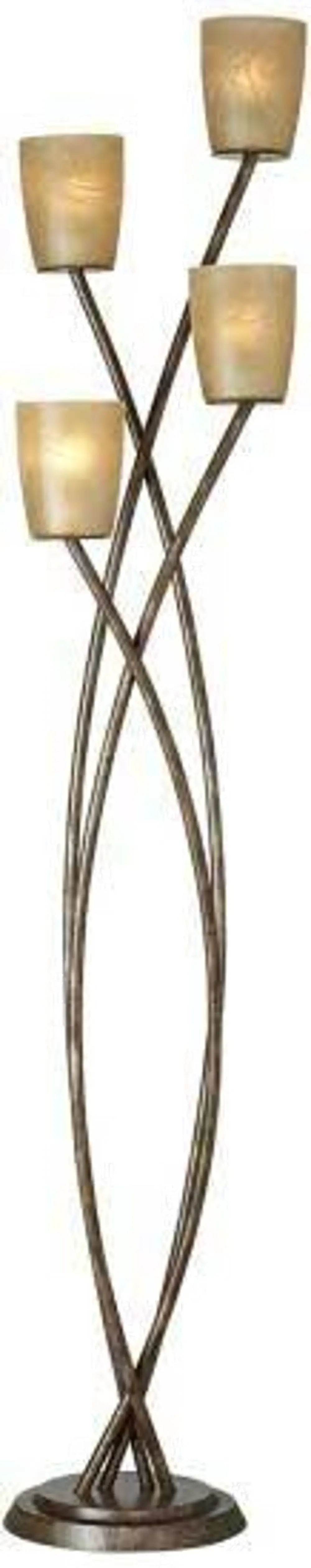 Copper Bronze and Gold Uplight Floor Lamp-1