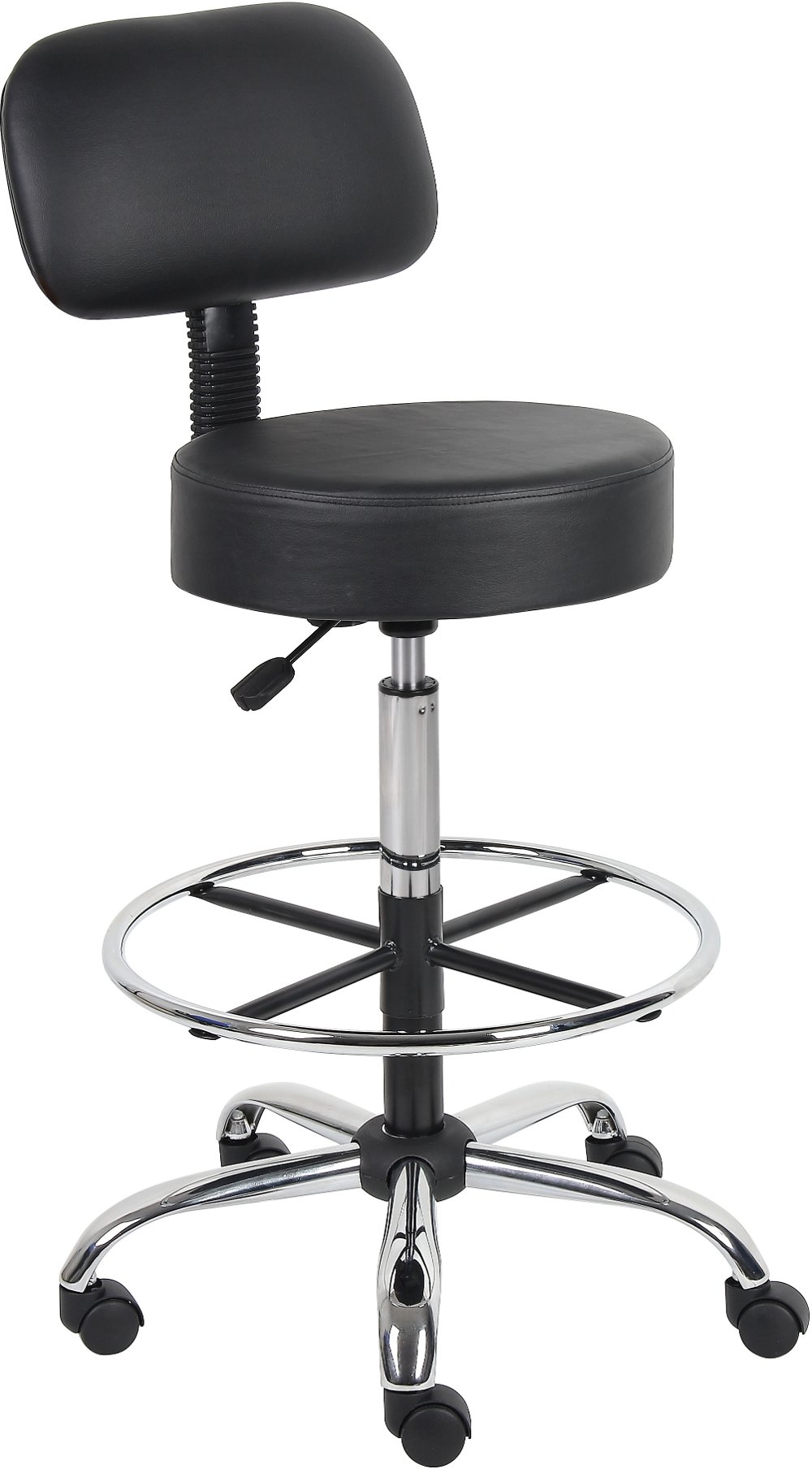 Black Tall Medical Draft Stool