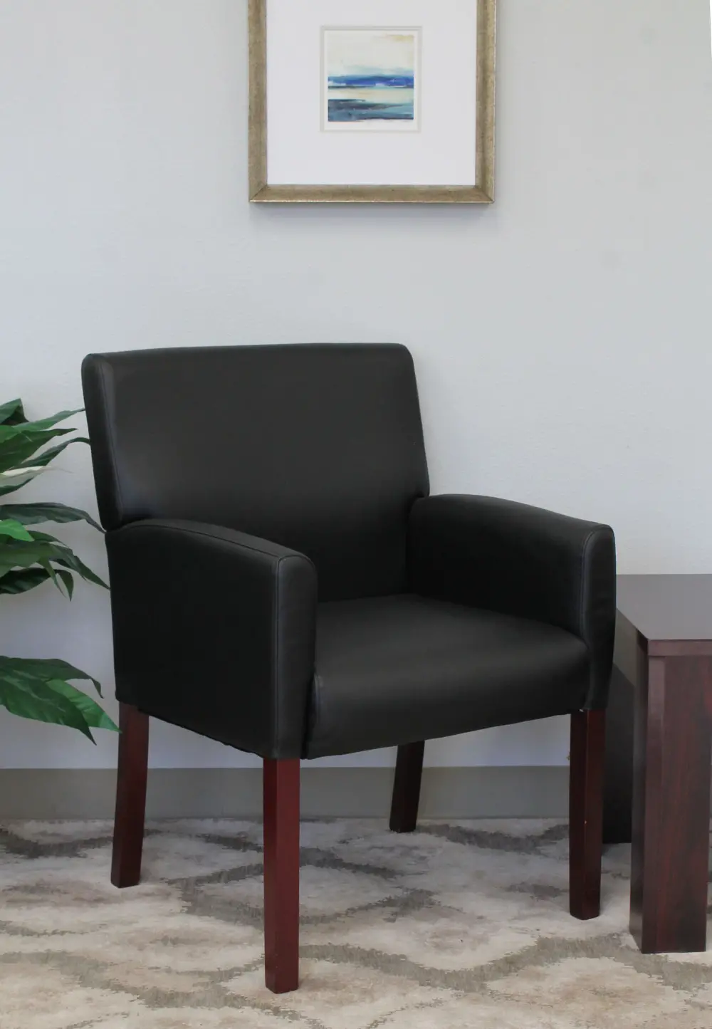 Black Reception Arm Chair-1
