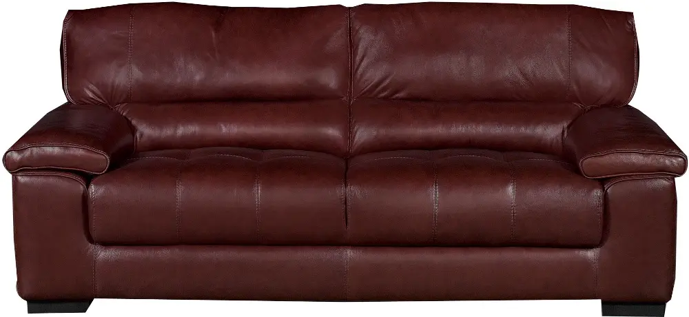 Contemporary Brown Leather Sofa - Milan-1