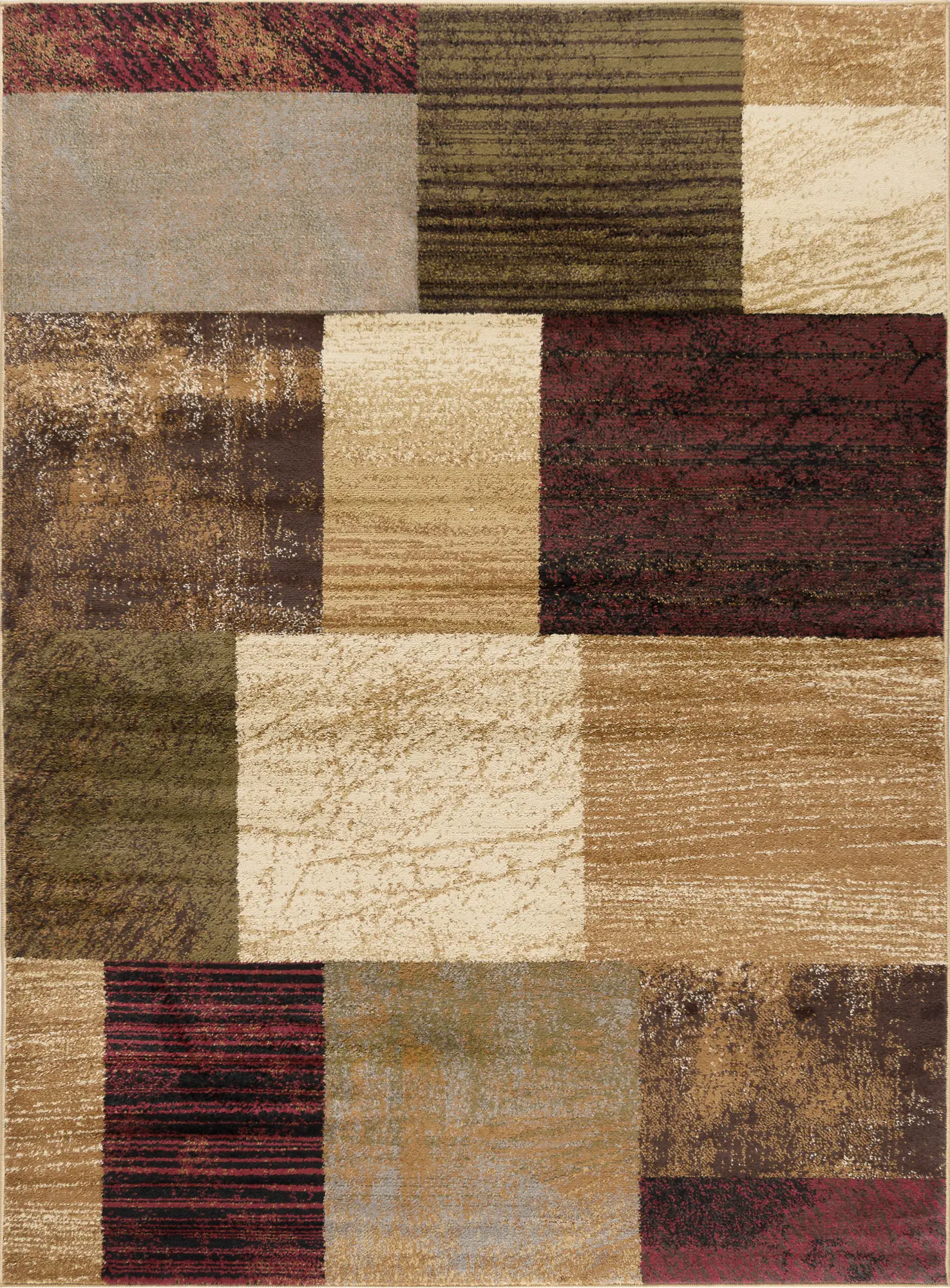 ELG52108X10 Elegance 8 x 10 Brown, Red, and Green Area Rug sku ELG52108X10