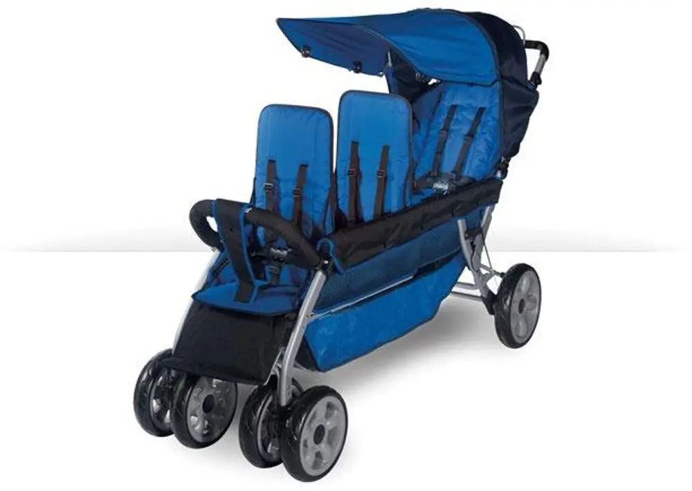 4130037 Blue 3 Passenger Stroller-1