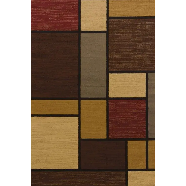 8 x 11 Large Brown Area Rug - Affinity-1