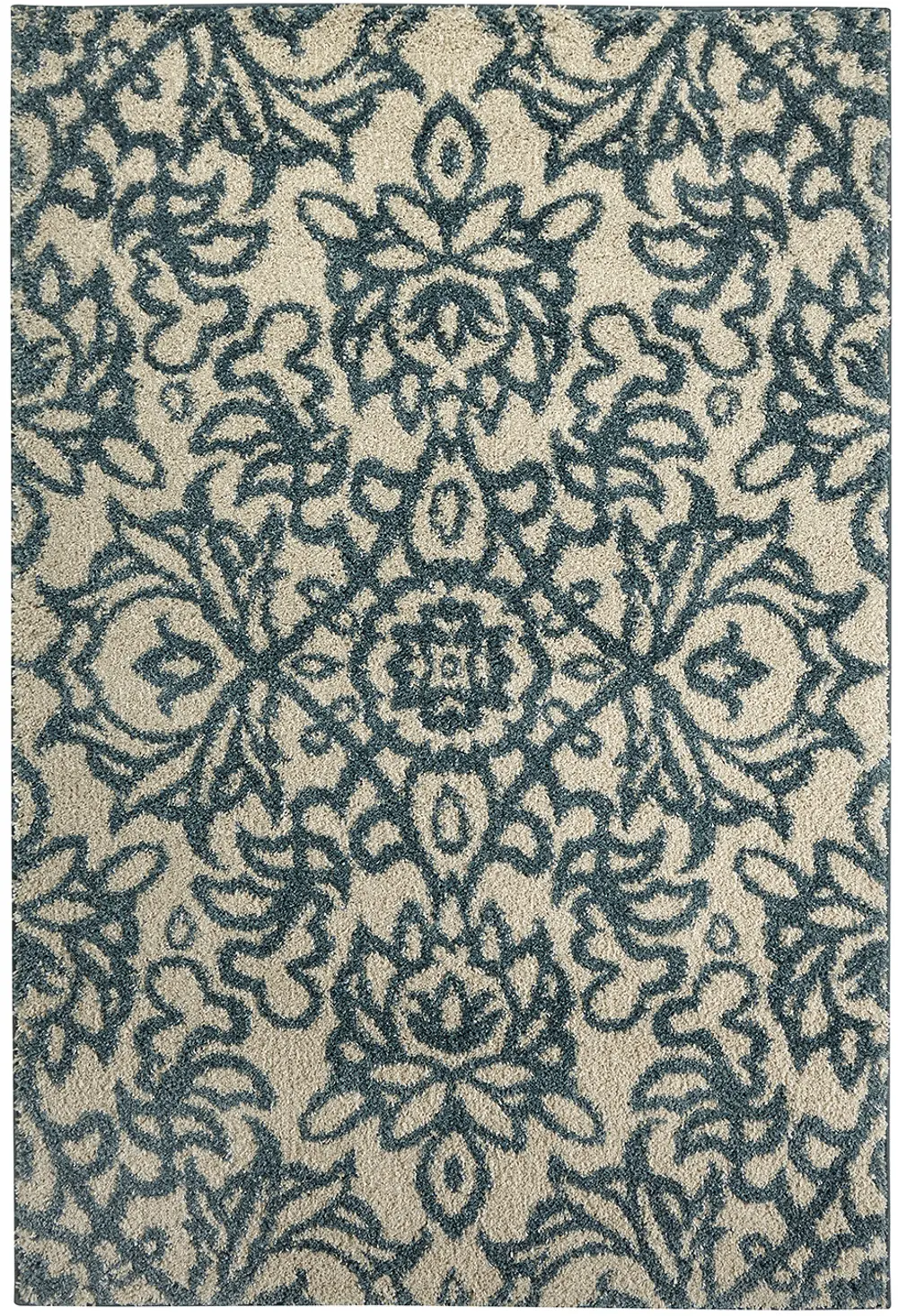 AUGUSTA/90308-880..7 8 x 11 Large Ivory and Blue Rug - Augusta-1