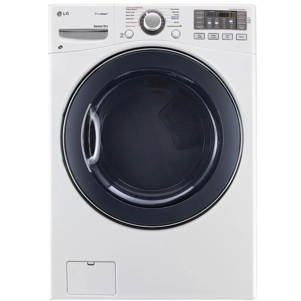 DLEX3570W LG Electric Steam Dryer - 7.4 cu. ft.  White-1
