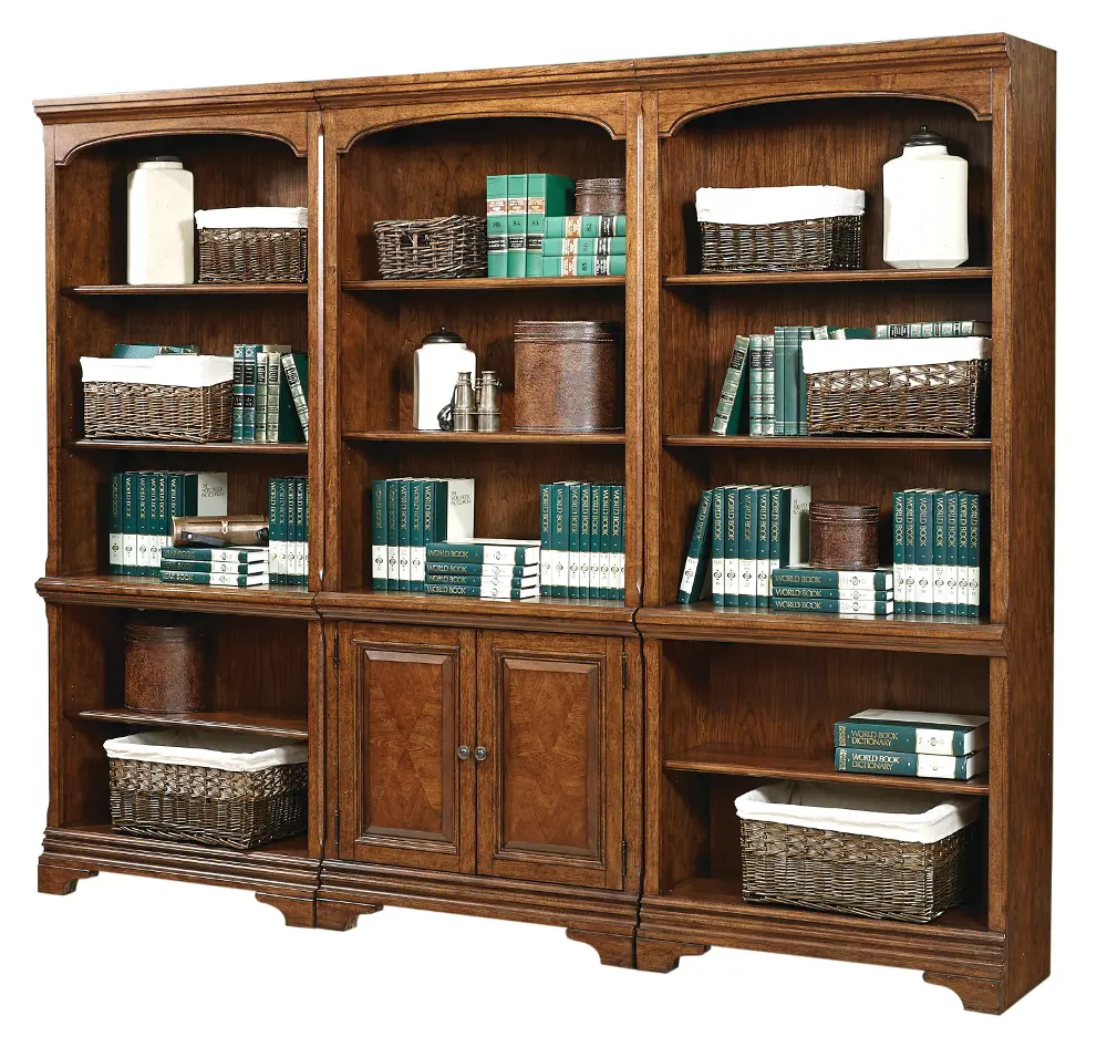 Hawthorne Aspen Furniture 3 Piece Bookcase Wall-1