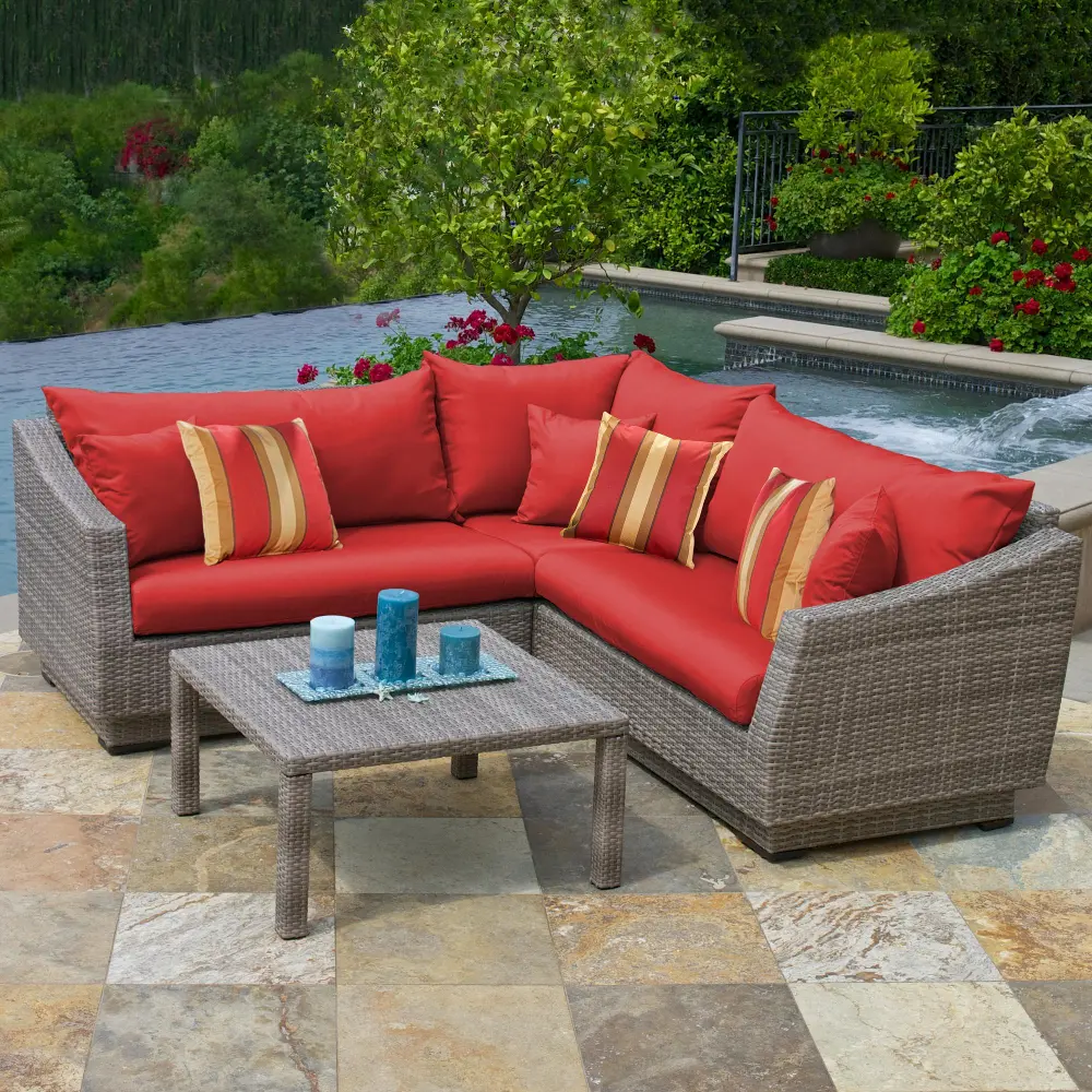 Red Star Traders 4 Piece Sectional Set-1