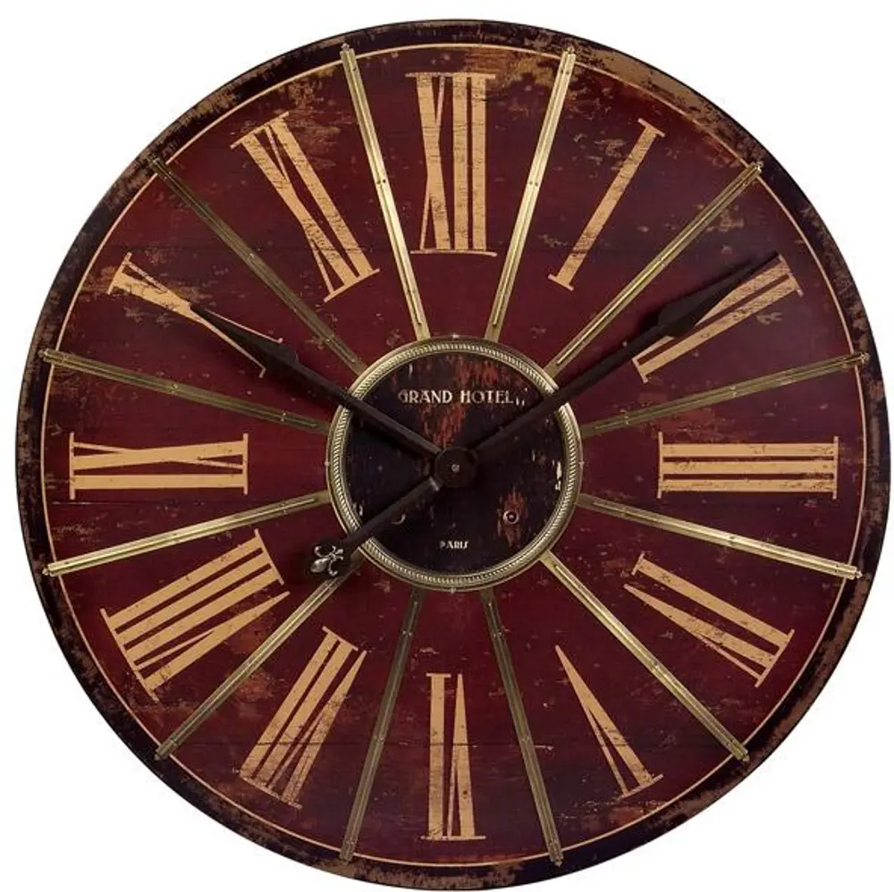 Large Red Wall Clock-1
