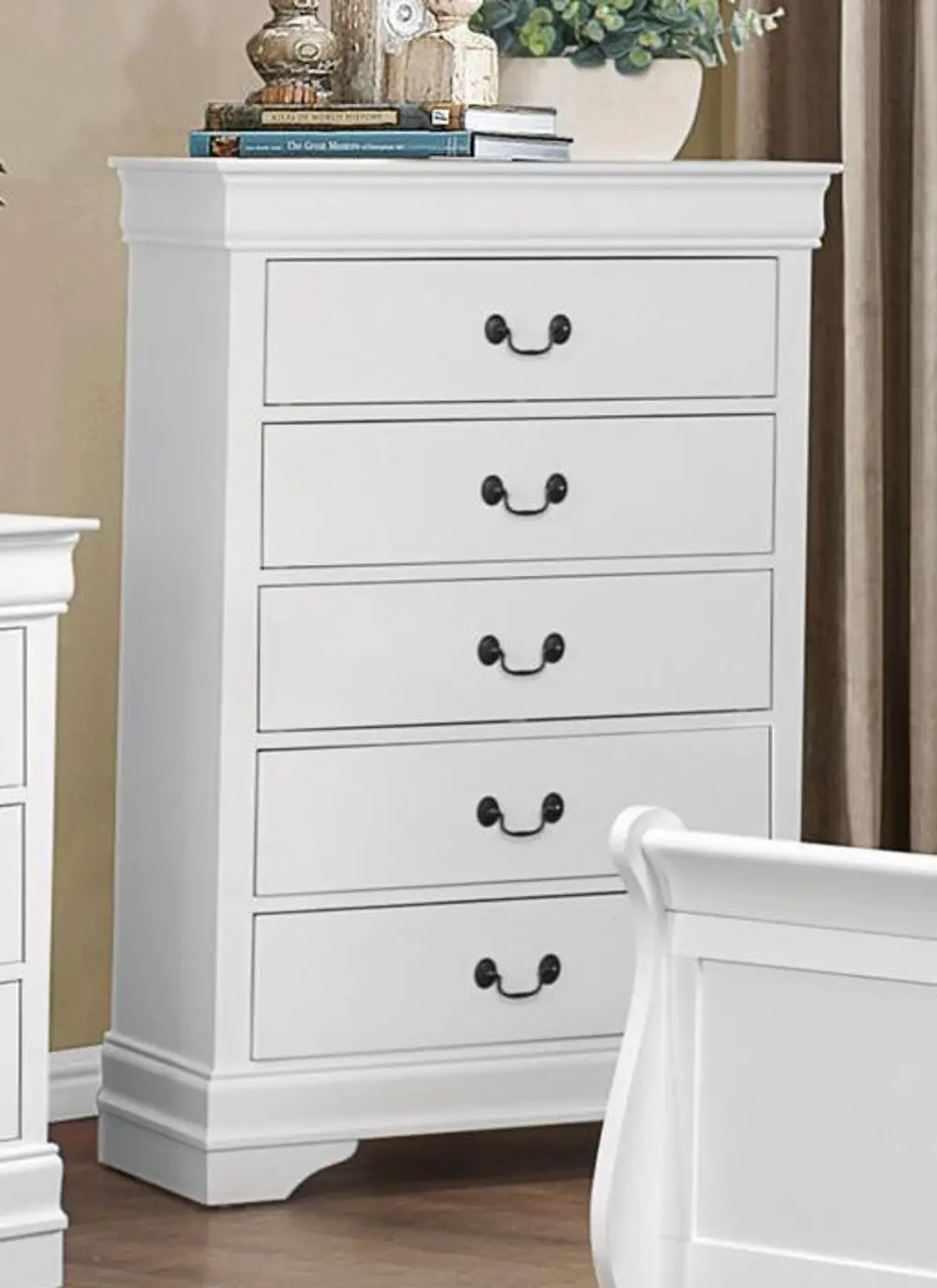 Mayville White Chest of Drawers-1