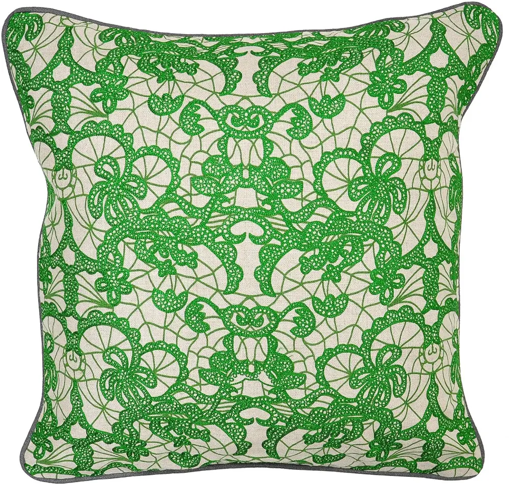 Green Terrace Throw Pillow-1