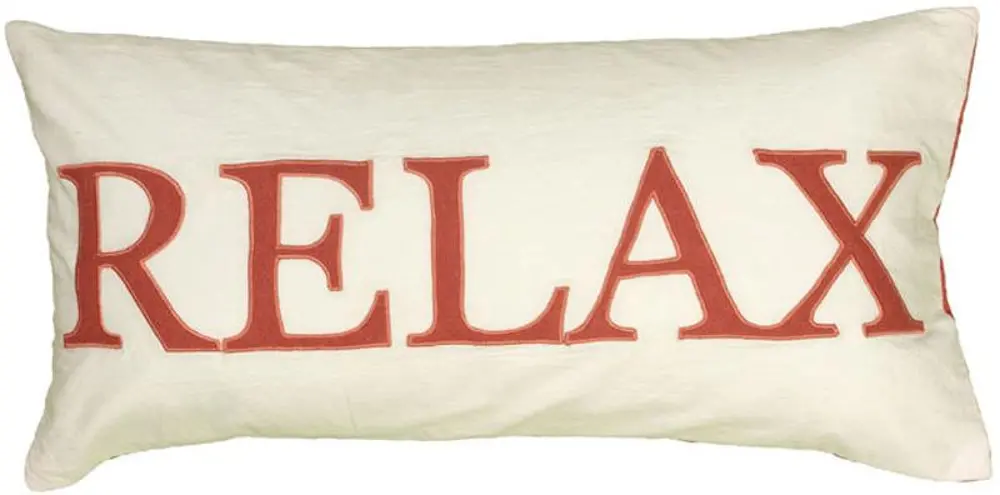 White and Coral Relax Throw Pillow-1