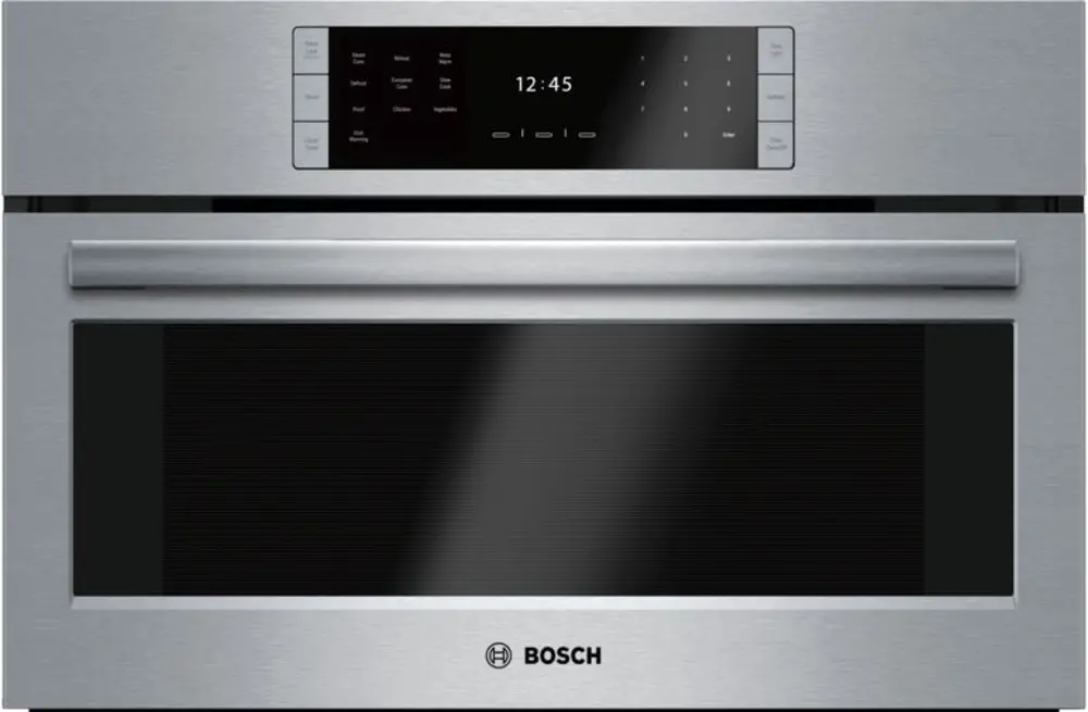 HSLP451UC Bosch 1.4 cu ft Single Wall Steam Oven - Stainless Steel 30 Inch-1
