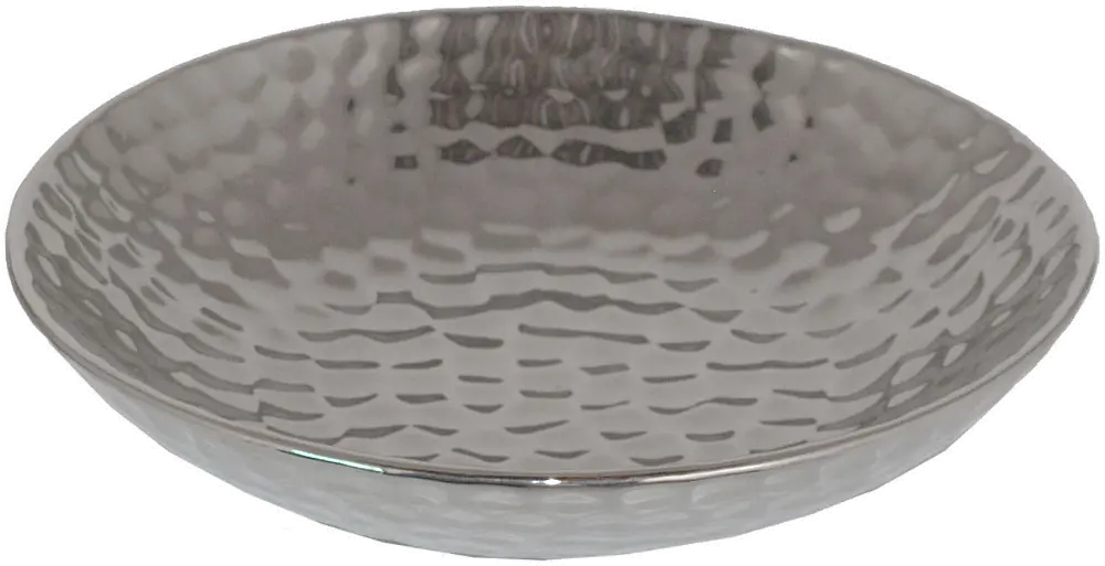 9 Inch Silver Ceramic Plate-1