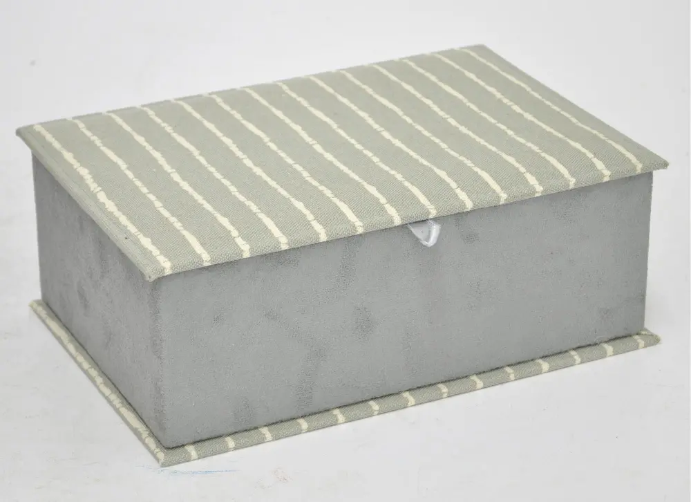Gray Fabric Jewel Box-1